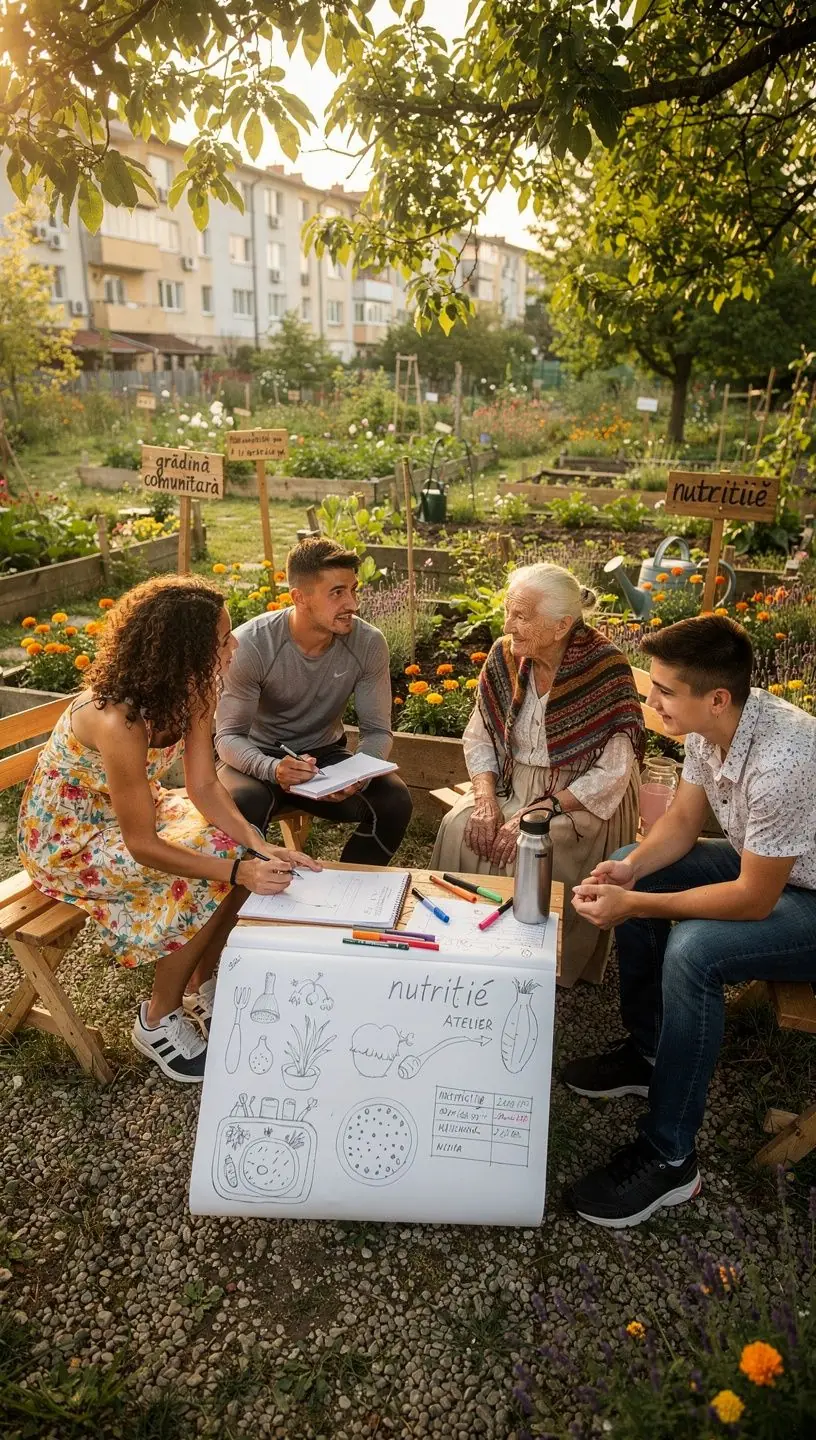 Colaborare între membri ai comunității pentru găsirea unor soluții practice și sustenabile.